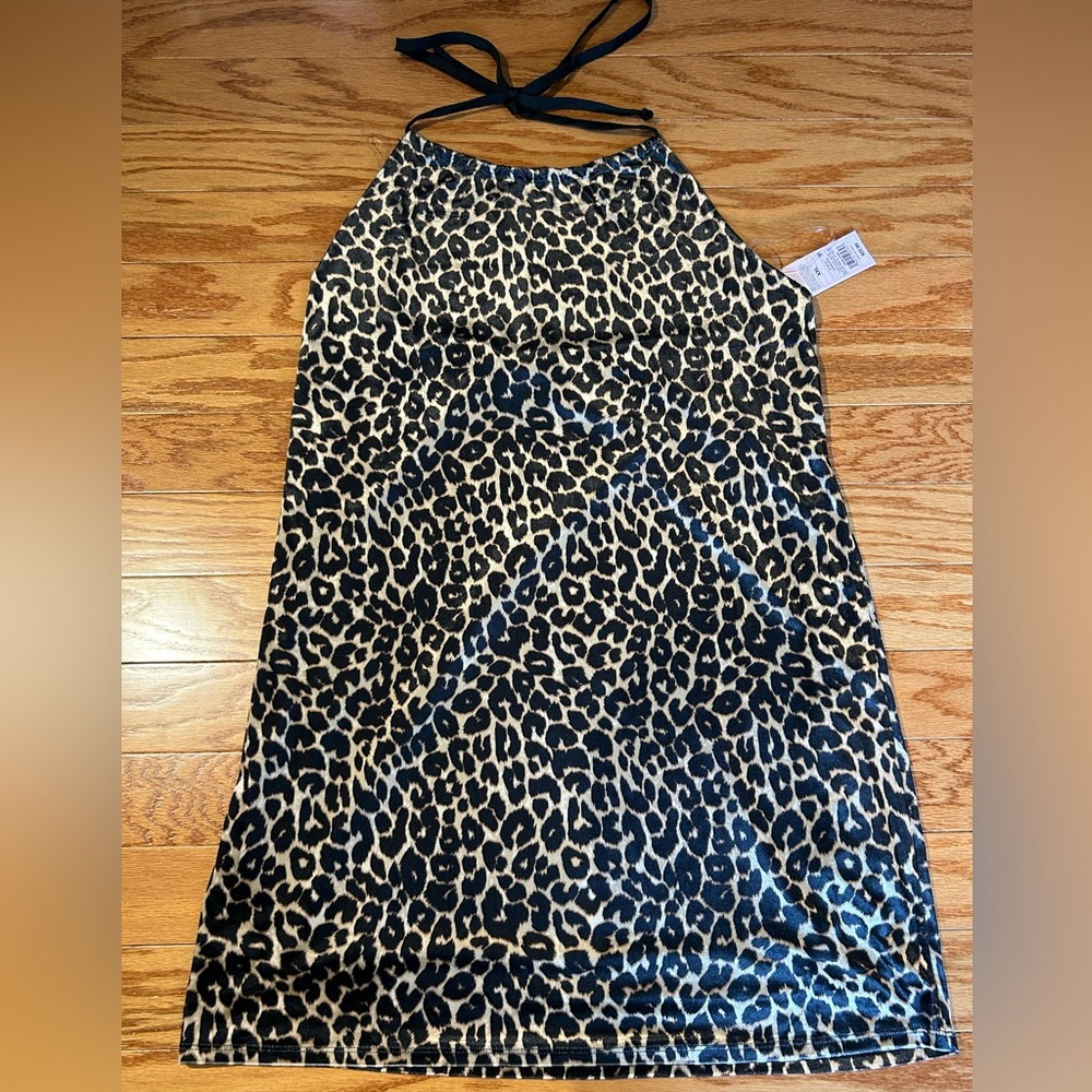 Wild Fable Black and Tan Midi Slip Dress for Night Out